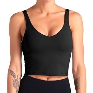 Black Sleeveless Crop Top